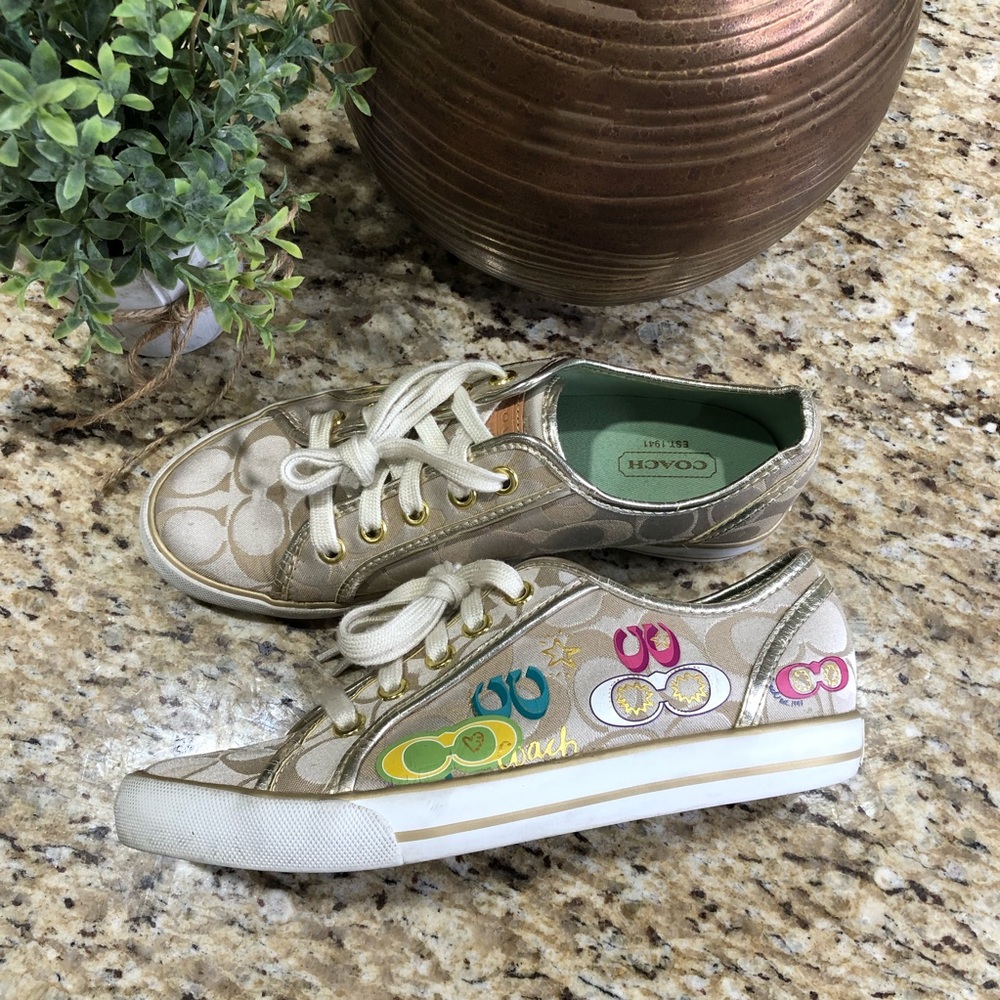 Coach Tan Dee Lace-up Sneakers 6.5